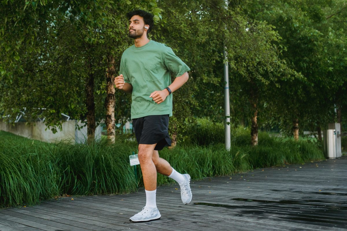 man jogging outdoors